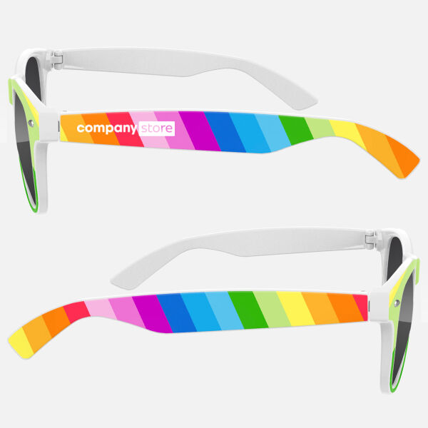 Retro Rainbow Sunglasses w/1 Color Temple Imprint Thumbnail